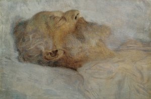 Main Product Photo of Alter Mann auf dem Totenbett Painting by Gustav Klimt