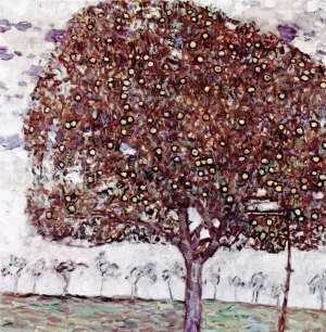 Apple Tree ll by Gustav Klimt - Hand-Painted Oil Painting Reproduction