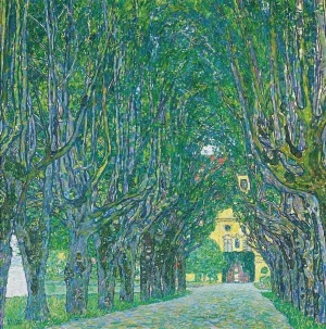 Avenue to the Kammer Castle by Gustav Klimt - Hand-Painted Oil Painting Reproduction