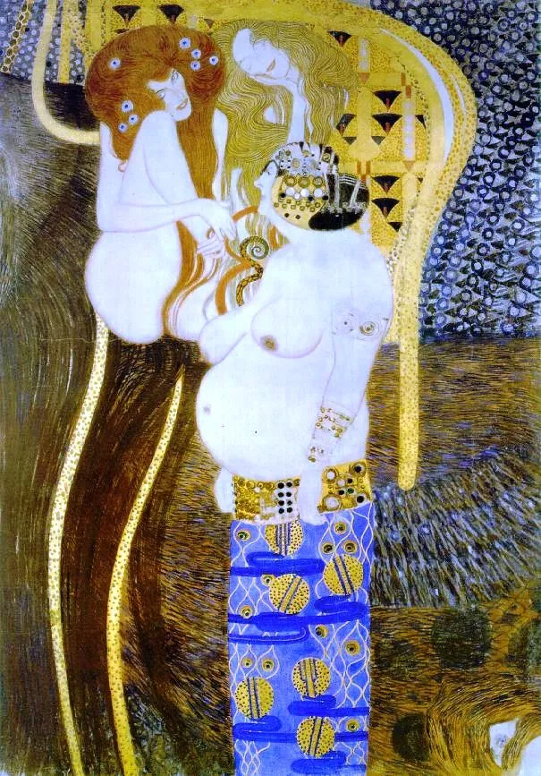 Beethoven Frieze (1902) Oil Painting by Gustav Klimt