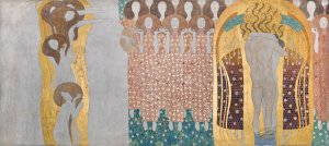 Main Product Photo of Beethovenfries; 'Die Kunste', 'Paradieschor'und 'Umarmung' Painting by Gustav Klimt