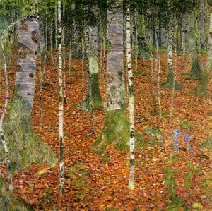 Birch Forest by Gustav Klimt Oil Painting Reproduction