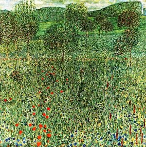 Main Product Photo of Blooming Field Painting by Gustav Klimt