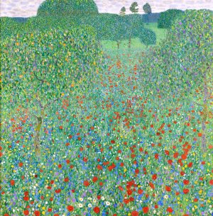 Main Product Photo of Bluhender Mohn Mohnwiese Painting by Gustav Klimt