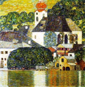 Church in Unterach on the Attersee by Gustav Klimt - Hand-Painted Oil Painting Reproduction