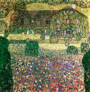 Country House by the Attersee by Gustav Klimt - Hand-Painted Oil Painting Reproduction