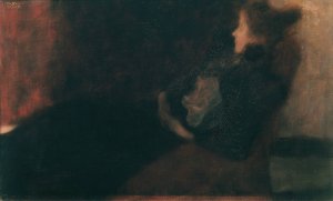Dame am Kamin by Oil Painting Reproduction