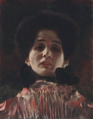 Dame en face mit plisiertem Kleid by Oil Painting Reproduction