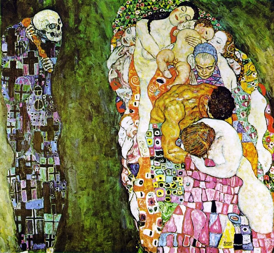 Death and Life (1910-1915) Oil Painting by Gustav Klimt