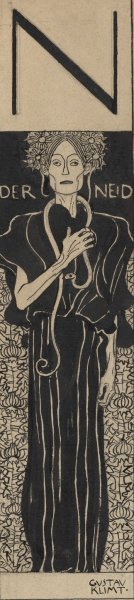 Main Product Photo of Der Neid Painting by Gustav Klimt