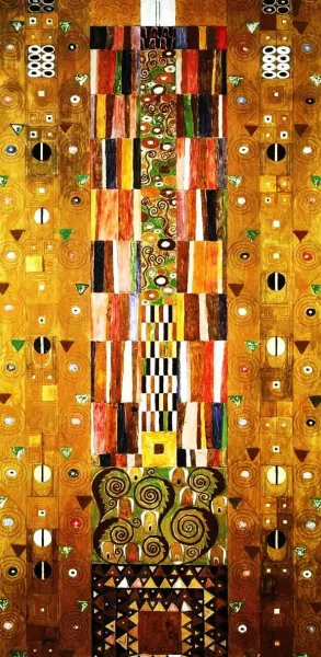 Design for the Stocletfries by Gustav Klimt - Hand-Painted Oil Painting Reproduction