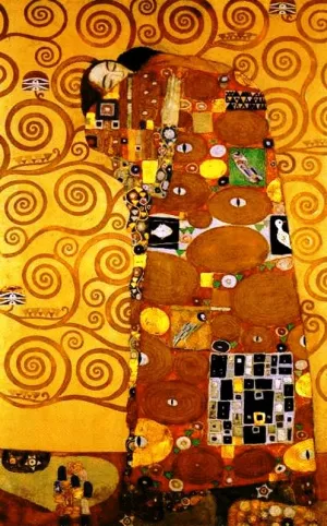 Gustav Klimt, Fulfillment Masterpiece Fulfillment by Gustav Klimt Oil Painting Reproduction