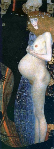 Hope l by Gustav Klimt Oil Painting Reproduction