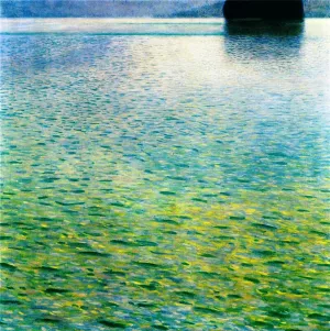 Island in the Attersee by Gustav Klimt - Hand-Painted Oil Painting Reproduction