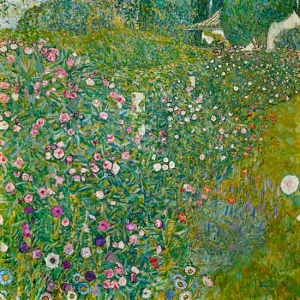 Italian Garden Landscape by Gustav Klimt - Hand-Painted Oil Painting Reproduction