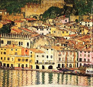 Malcesine on Lake Garda by Gustav Klimt Oil Painting Reproduction