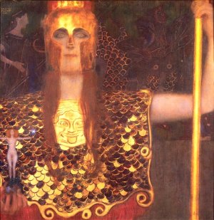Main Product Photo of Minerva or Pallas Athena Painting by Gustav Klimt
