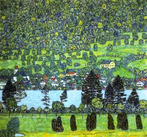 Main Product Photo of Mountain Slope at Unterach Painting by Gustav Klimt