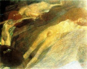 Moving Water by Oil Painting Reproduction