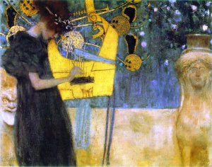 Music I by Gustav Klimt Oil Painting Reproduction