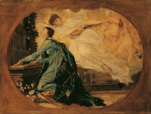 Organ player by Oil Painting Reproduction