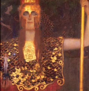 Pallas Athene by Gustav Klimt - Hand-Painted Oil Painting Reproduction