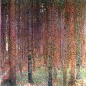 Pine Forest ll by Gustav Klimt - Hand-Painted Oil Painting Reproduction