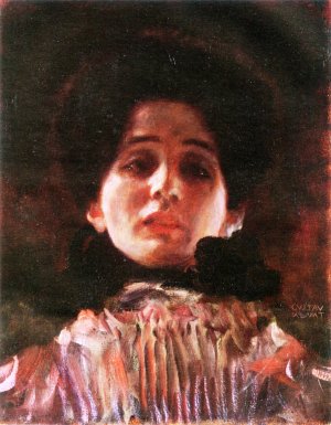 Main Product Photo of Portrait of a Woman from the Front Painting by Gustav Klimt