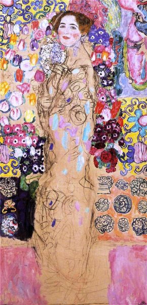 Portrait of Maria Munk Unfinished by Gustav Klimt Oil Painting Reproduction