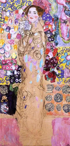 Main Product Photo of Portrait of Maria Munk Unfinished Painting by Gustav Klimt