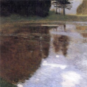 Quiet Pond in the Park of Appeal by Gustav Klimt Oil Painting Reproduction
