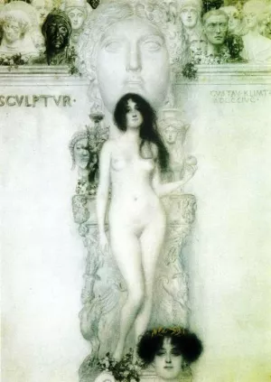 Sculpture by Gustav Klimt Oil Painting Reproduction