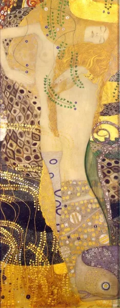 Serpents I by Gustav Klimt - Hand-Painted Oil Painting Reproduction