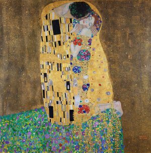 Main Product Photo of The Kiss Painting by Gustav Klimt