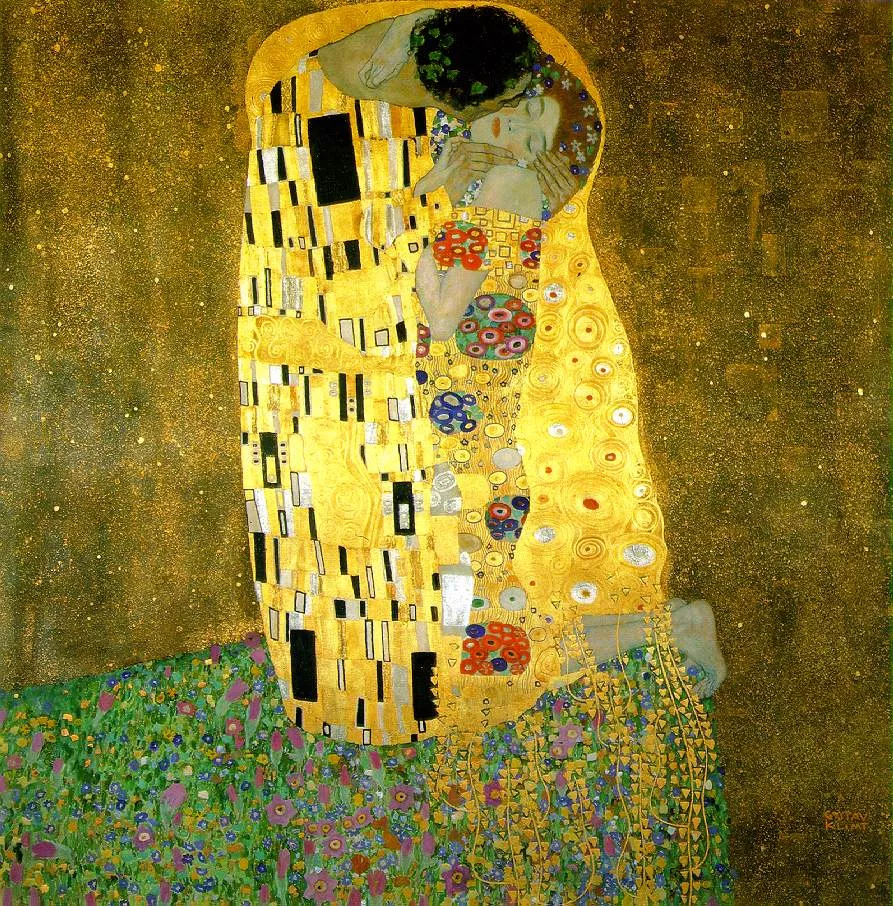The Kiss (Lovers) (1907-1908) Oil Painting by Gustav Klimt