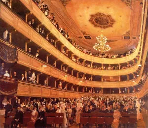 The Old Burgtheater by Oil Painting Reproduction
