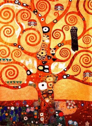Tree of Life, Central Section, Pattern for Stoclet Frieze by Gustav Klimt Oil Painting Reproduction