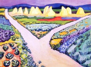 Vegetable Fields by Oil Painting Reproduction